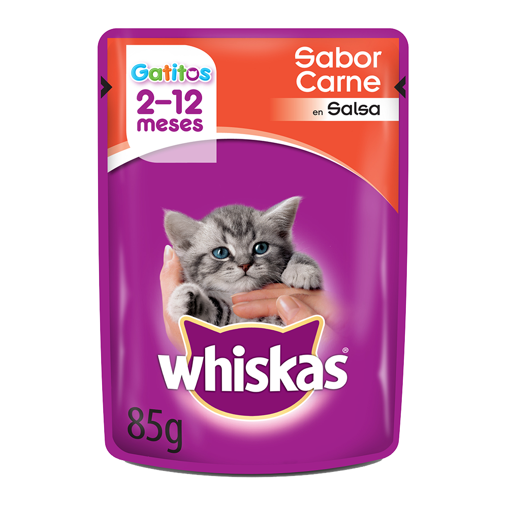 Whiskas Sobrecito Para Gatitos Carne en Salsa - 1