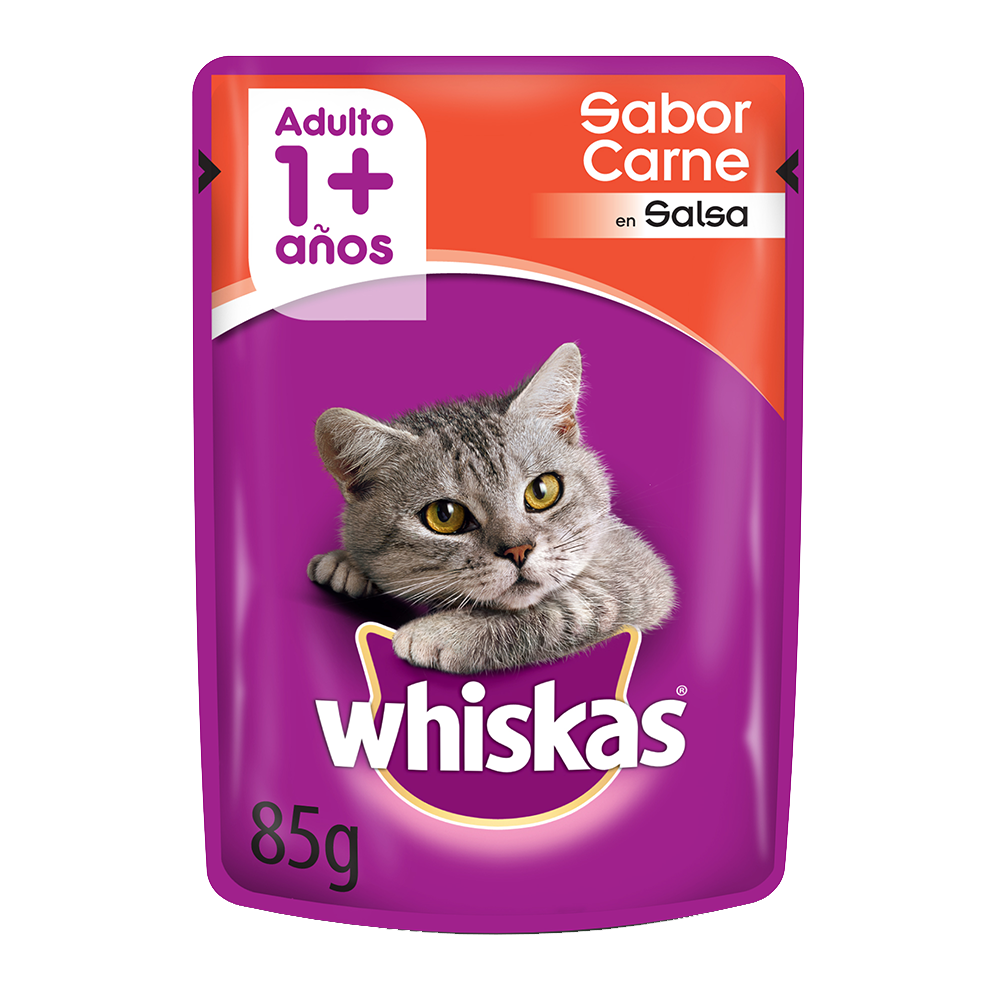 Whiskas Sobrecito Para Gatos Carne en Salsa - 1