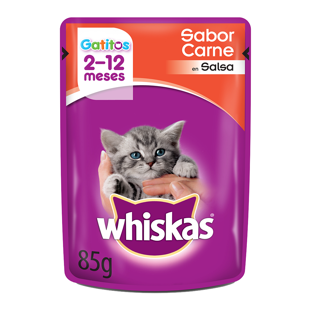 Whiskas Sobrecito Para Gatitos Carne en Salsa - 1