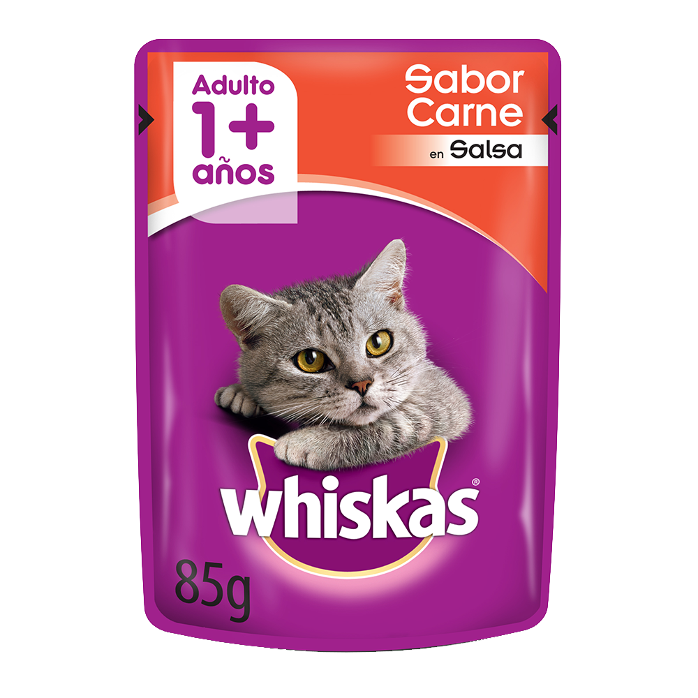 Whiskas Sobrecito Para Gatos Carne en Salsa - 1