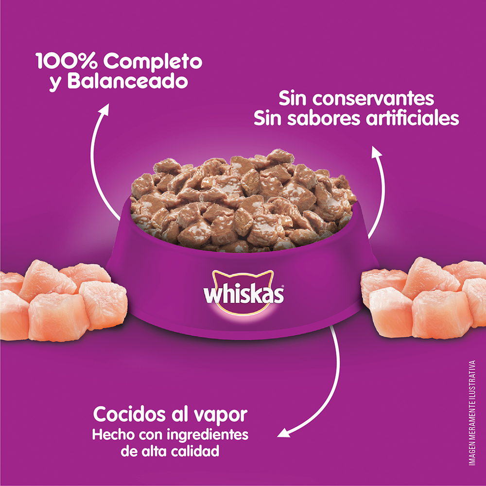 Whiskas Sobrecito Para Gatos Pavo en Salsa - 4