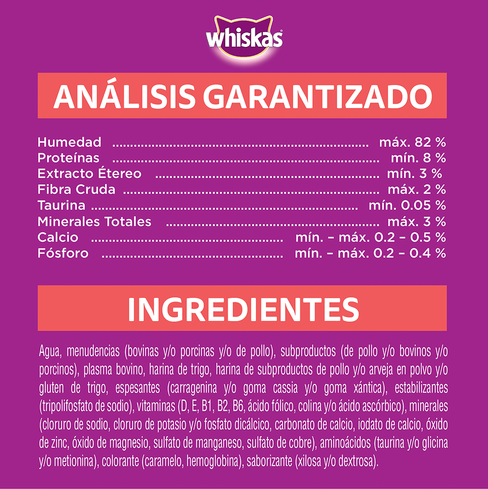 Whiskas Sobrecito Para Gatos Carne en Soufflé - 3