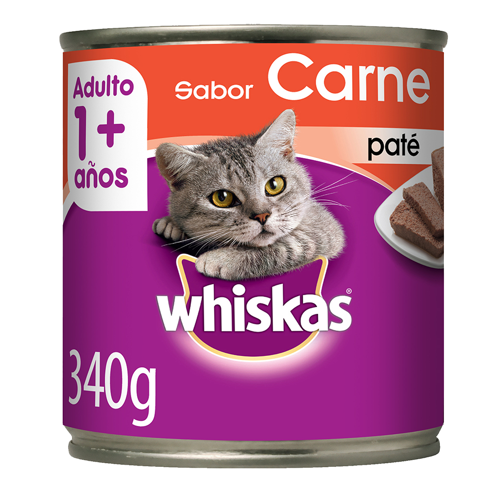 Whiskas Lata Para Gatos Carne en Paté - 1