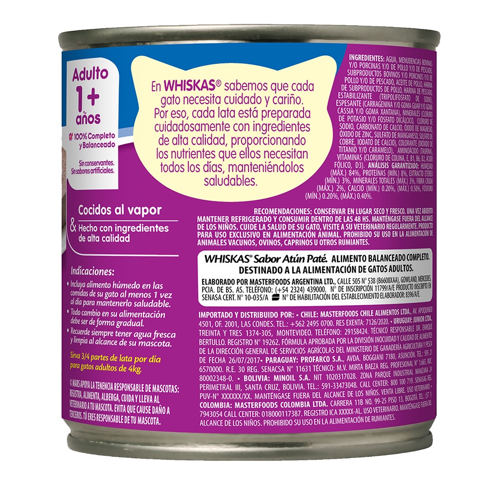 Whiskas Lata Para Gatos Atún en Paté - 2