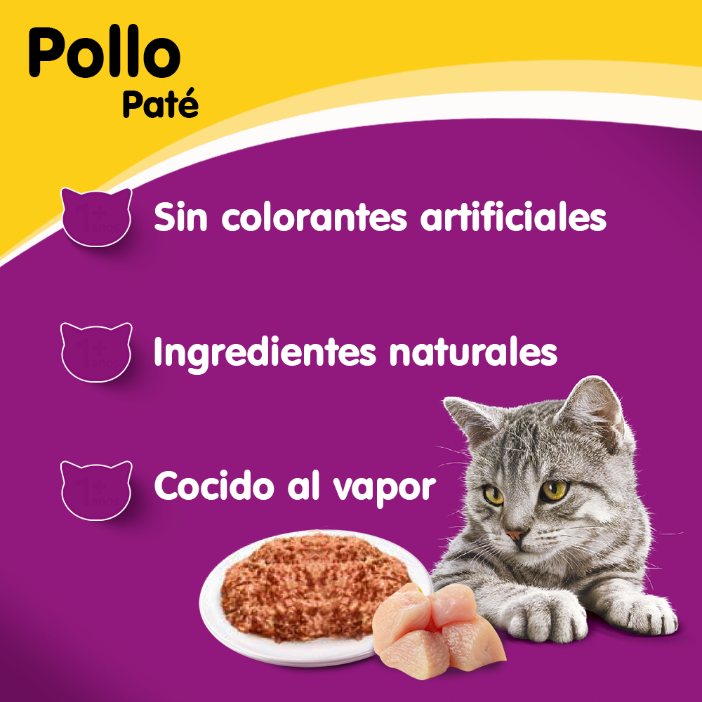 Whiskas Lata Para Gatos Pollo en Paté - 3