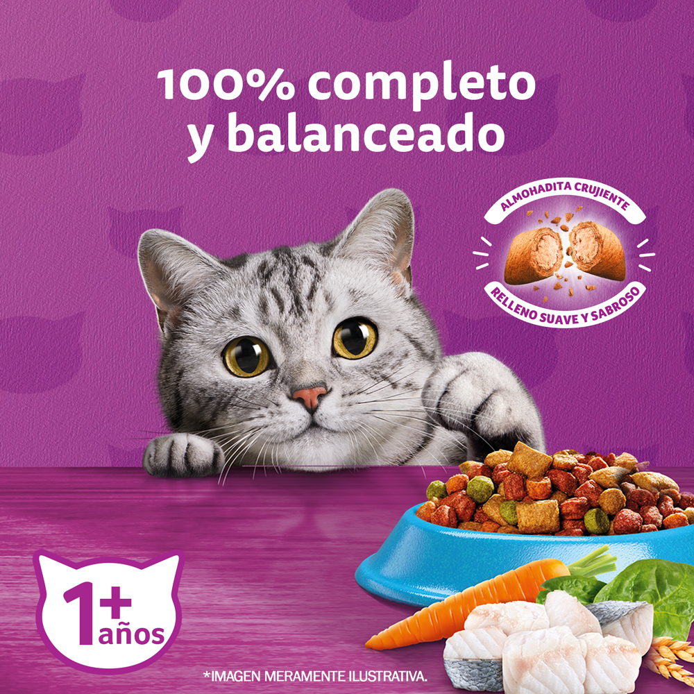 Whiskas Alimento Seco para Gatos Adultos Pescado - 3