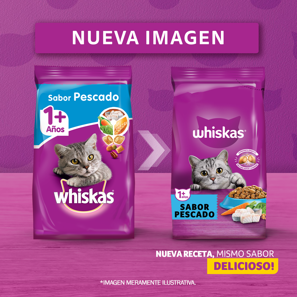 Whiskas Alimento Seco para Gatos Adultos Pescado - 6