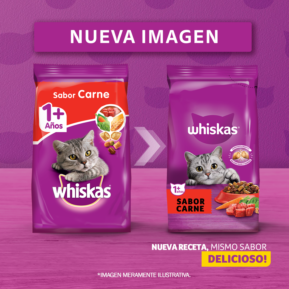 Whiskas Alimento Seco para Gatos Adultos Carne - 5