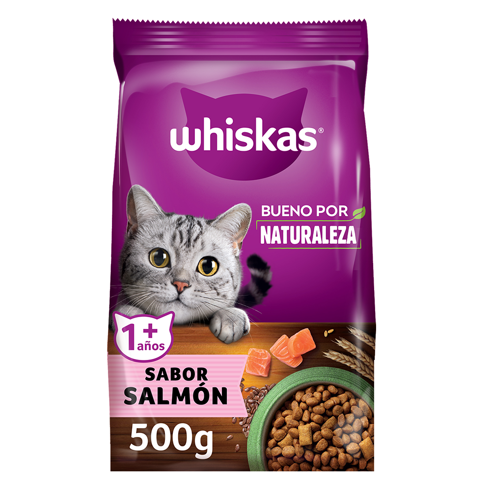 Whiskas Bueno por Naturaleza Alimento Seco Para Gatos Salmon  - 1