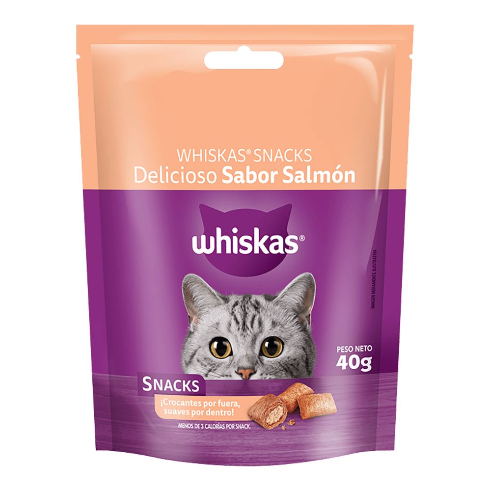 Whiskas Snacks Delicioso Sabor Salmón - 1