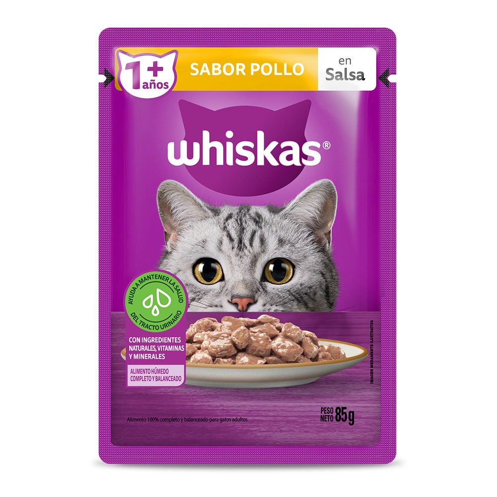 Whiskas Sobrecito Para Gatos Pollo en Salsa - 1