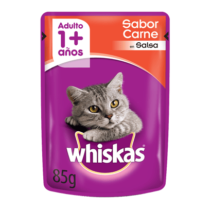 Whiskas Sobrecito Para Gatos Carne en Salsa
