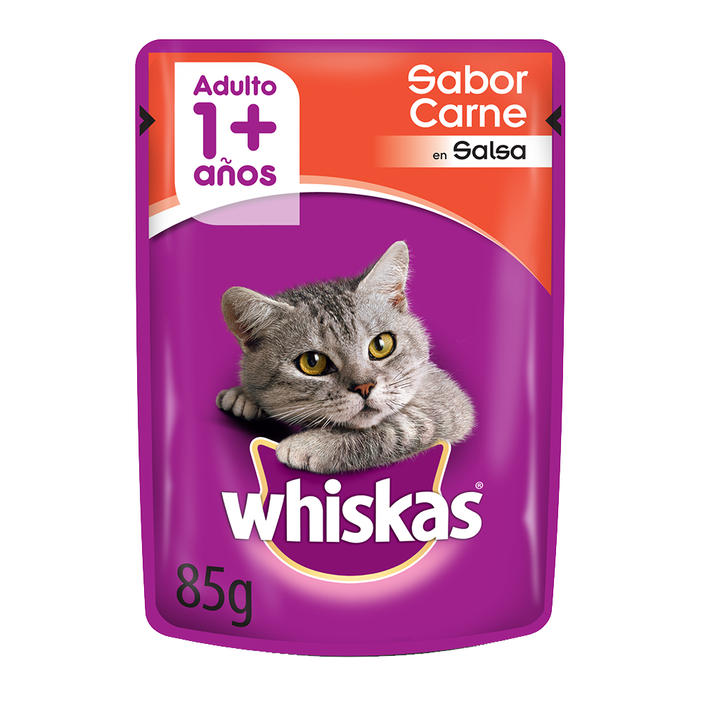 Whiskas Sobrecito Para Gatos Carne en Salsa