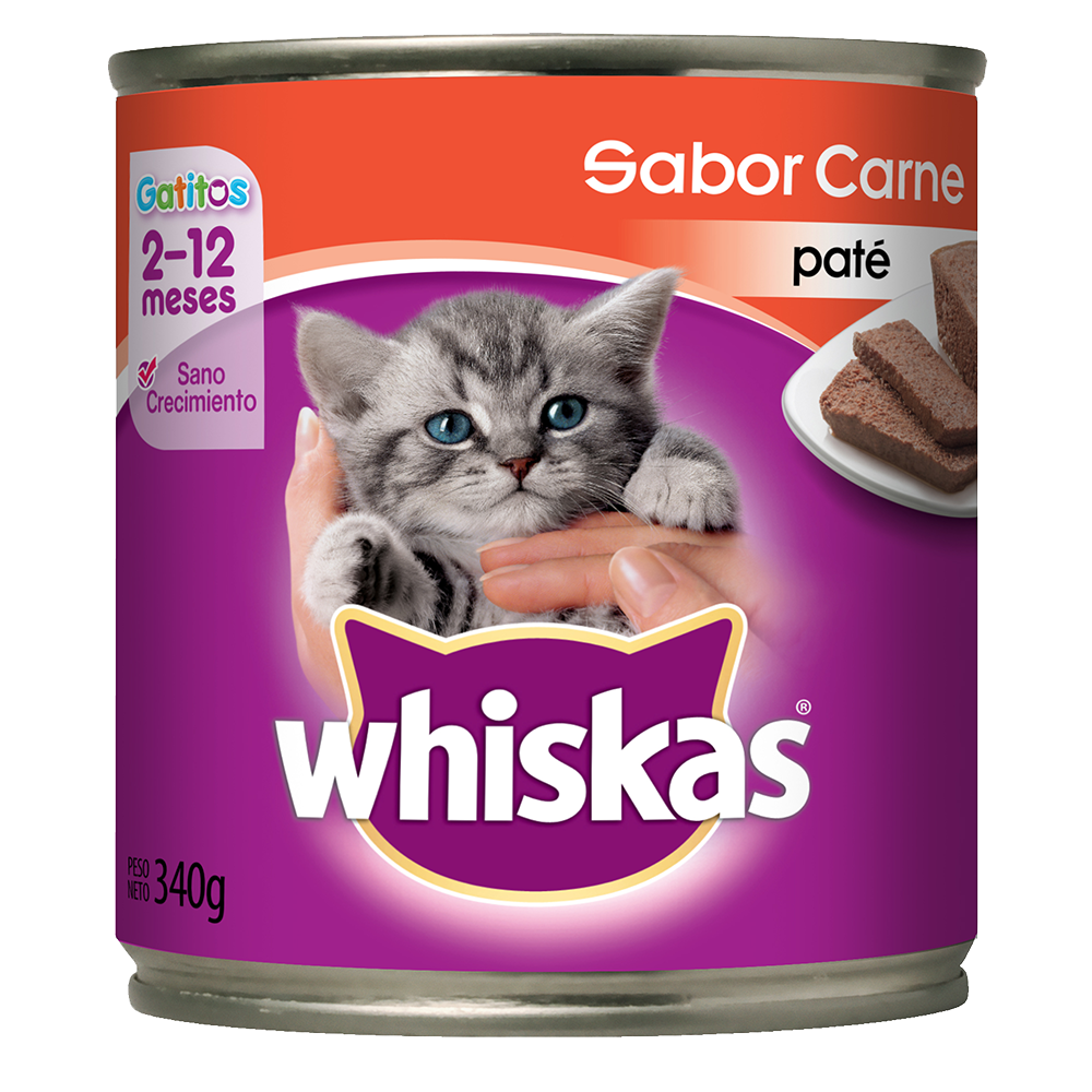 Whiskas Lata Para Gatitos Carne en Paté