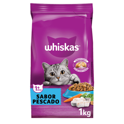 Whiskas Alimento Seco para Gatos Adultos Pescado