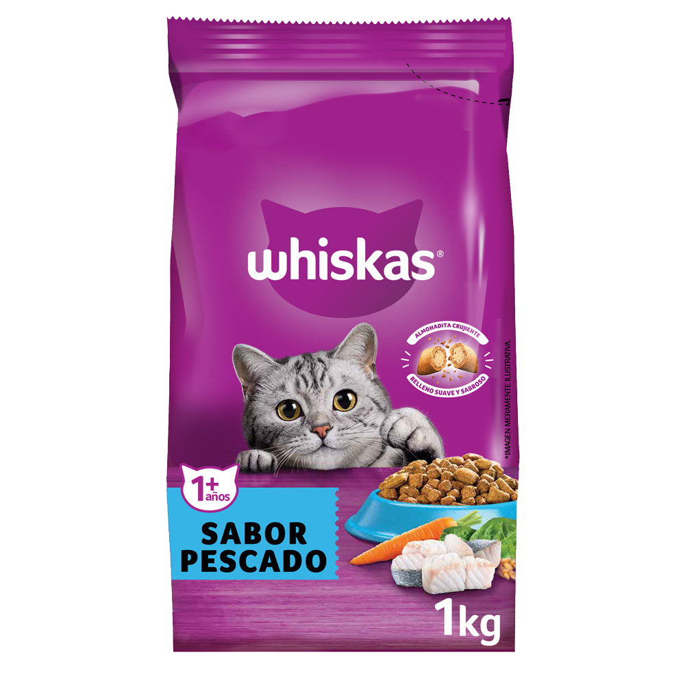 Whiskas Alimento Seco para Gatos Adultos Pescado