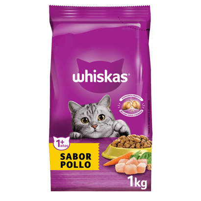 Whiskas Alimento Seco para Gatos Adultos Pollo