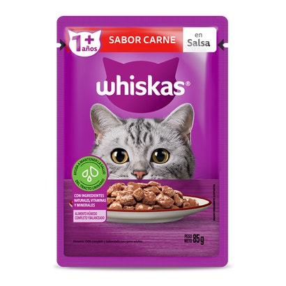 Whiskas Sobrecito Para Gatos Carne en Salsa