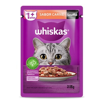 Whiskas Sobrecito Para Gatos Carne en Soufflé