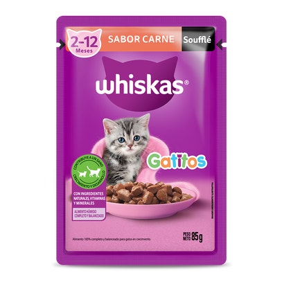 Whiskas Sobrecito Para Gatitos Carne en Soufflé
